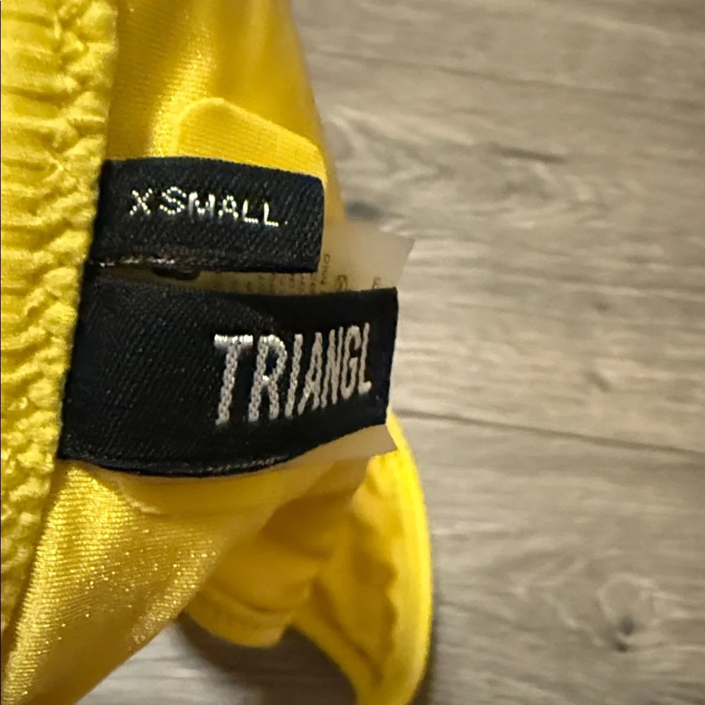 triangl swimwear Yellow Ribbed Bikini Bottom